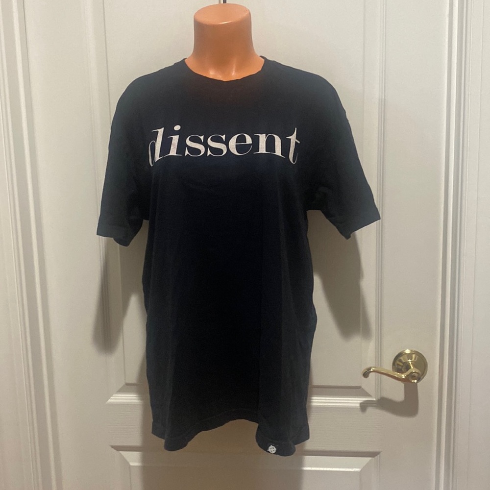 NEXT LEVEL APPAREL Black Dissent Graphic Tee T-Shirt L Large EUC $30